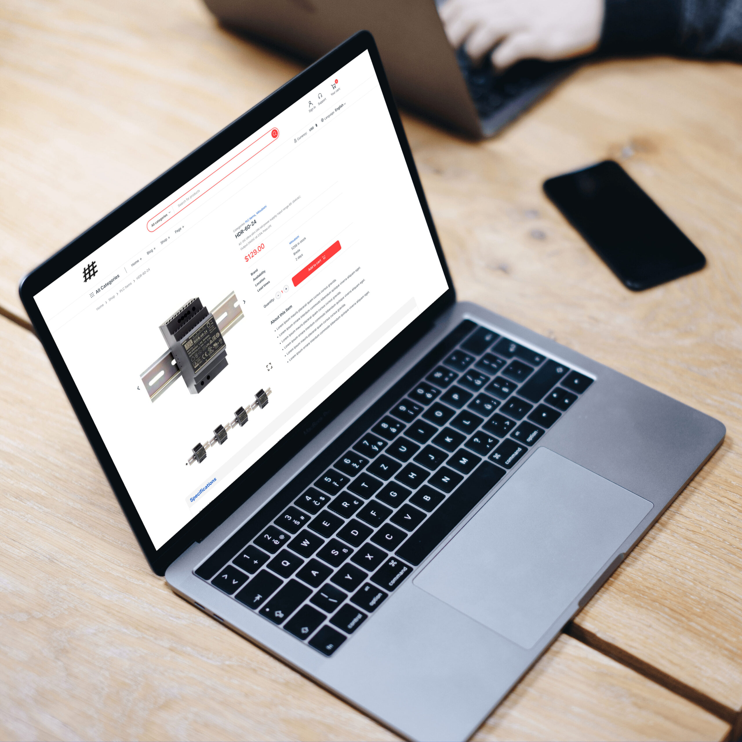 E commerce website